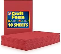 Vista 12 de Hygloss Hojas de espuma colorida para manualidades y manualidades, naranja, 10 piezas