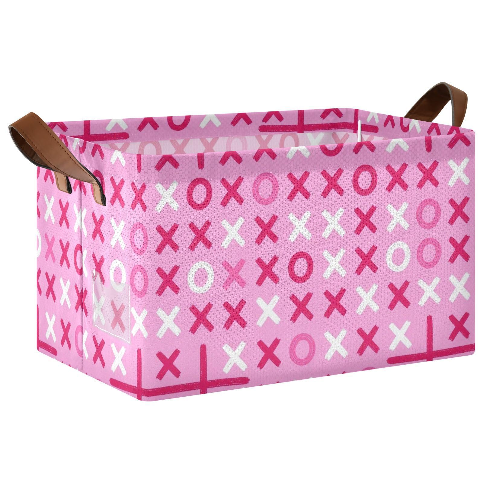 Paniers de rangement pliables au motif Xoxo pour le salon et placard