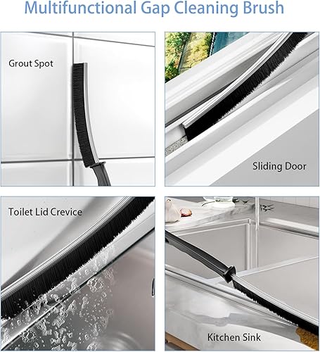Miniatura 7 de Ghislaine Cepillo de limpieza de hendiduras de cerdas duras, cepillo de limpieza de huecos, herramienta multifuncional de limpieza de hendiduras