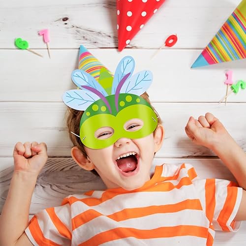 Miniatura 6 de CY2SIDE 30 máscaras de papel y elásticas de insectos de verano para niños, temática de insectos, disfraz de cosplay, accesorios de fiesta, kit de