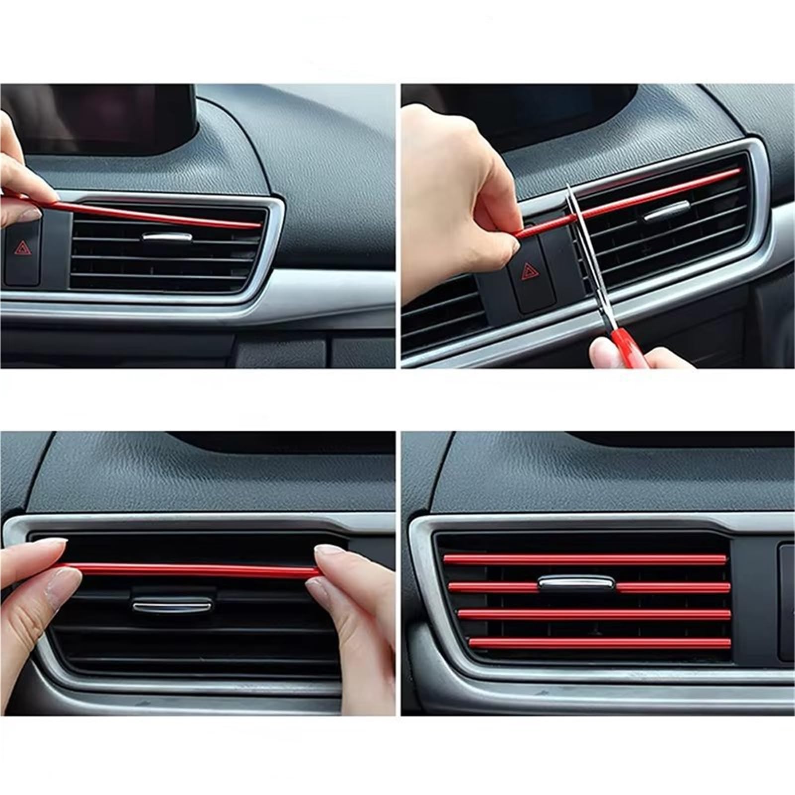 Compatible Con Para Serie 7 F01 2009 2010 2011 2012 2013 2014 2015 Tiras Decorativas De Moldura De Salida De Aire Acondicionado De Coche