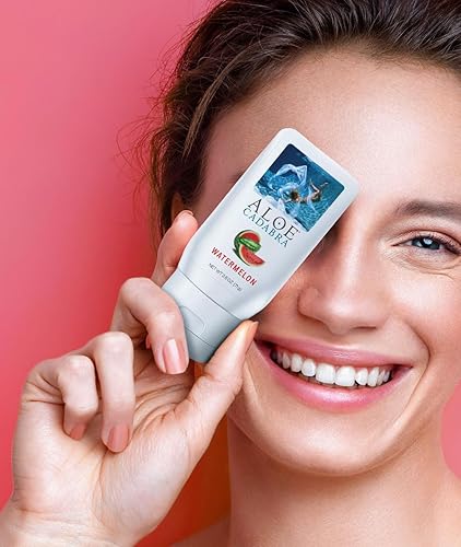 Miniatura 40 de Aloe Cadabra Lubricante personal saborizado e hidratante vaginal, lubricante orgánico de aloe comestible para hombres, mujeres y parejas, no mancha