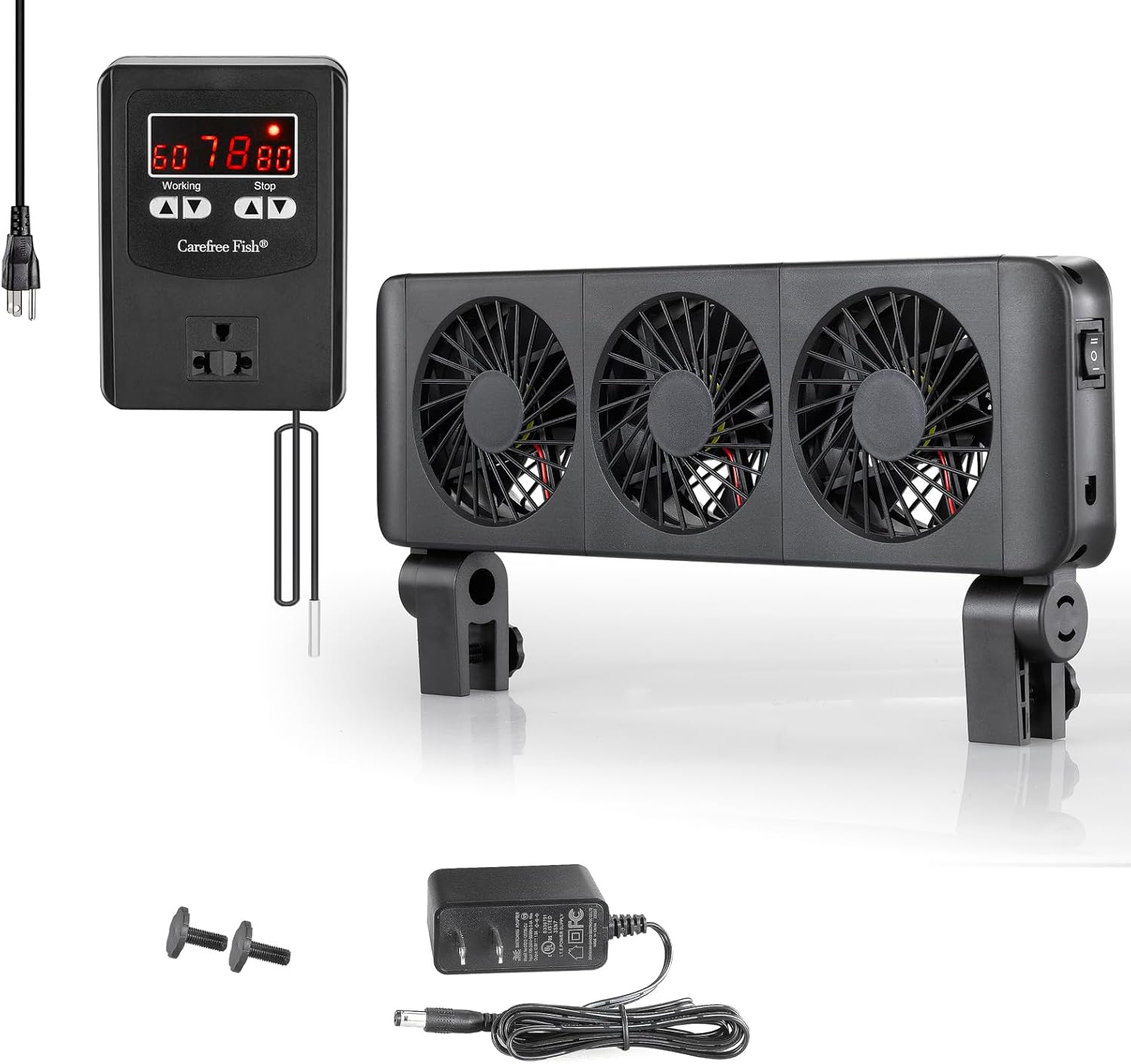 Carefree Fish Aquarium Automatic Control Cooling Fan and