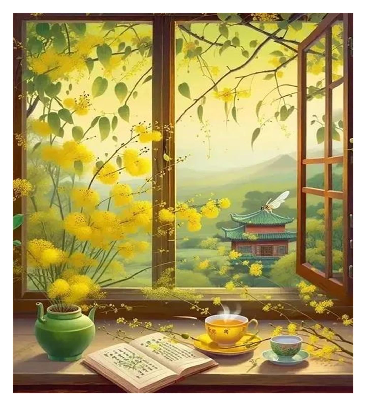 Pintura en lienzo de otoño (20x30 cm) para decorar con calidez tu salón
