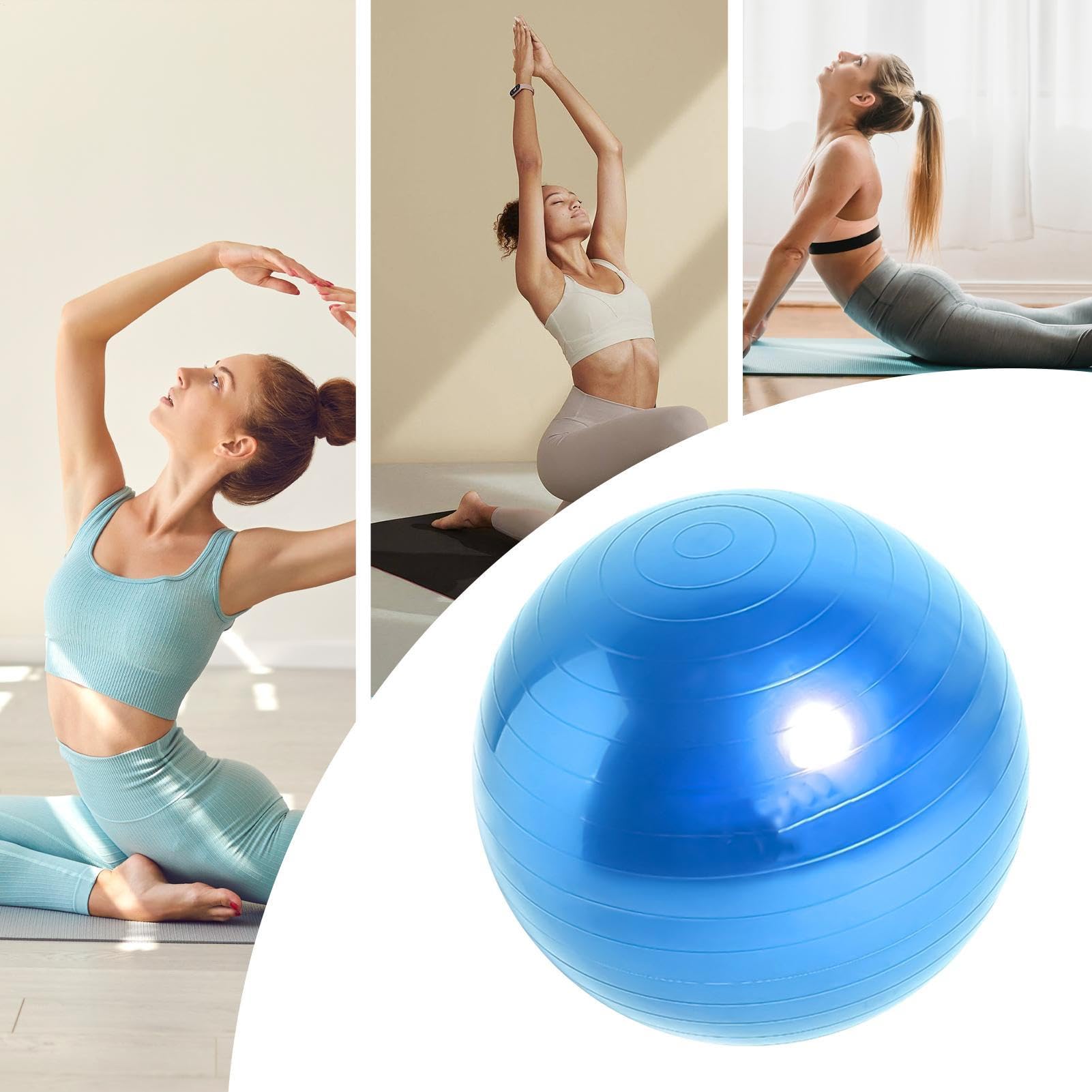 Gymnastikball, Fitnessball mit Pumpe, Anti-Burst-Ausrüstung, Core Stabilitätstrainer, 24 x 15 x 12 cm, Balance-Stretching, Pilates, Geburt für Zuhause, Fitnessstudio, körperliche Nutzung