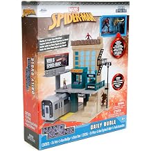 Jada Toys Marvel Spider-Man Backdrop Daily Bugle 20 cm - Deluxe NYC Scene for Marvel Collectible Figures Includes 2 Nano Metal Figures of Spider-Man & Jonah Jameson Toys and Fan Items from 5 Years