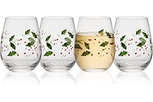Pfaltzgraff Winterberry Goblets: The Perfect Festive Stemless Wine Glasses