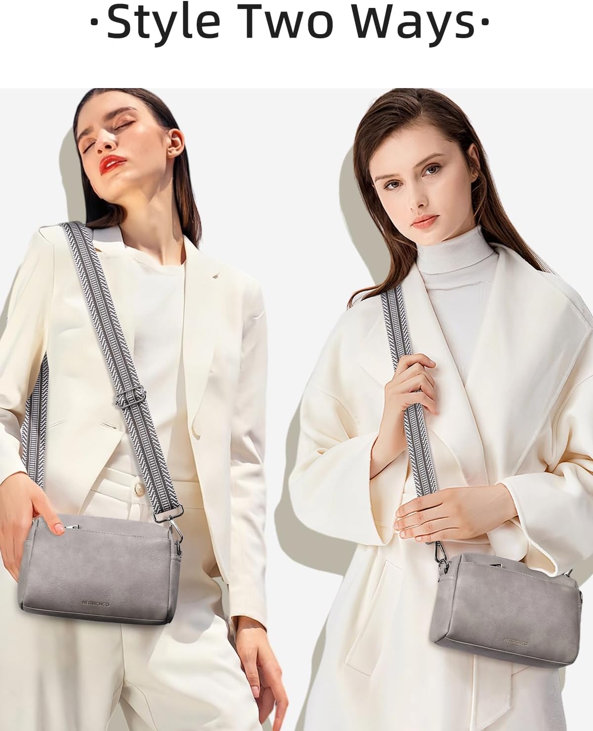 WESTBRONCO Small Crossbody Bags for Women, Shoulder Handbags, Satchel Purse with Adjustable Strap - Image 2