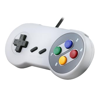 TTX SNES - Controller - Wired - Super Famicom Style - Grey - Retail Packaging