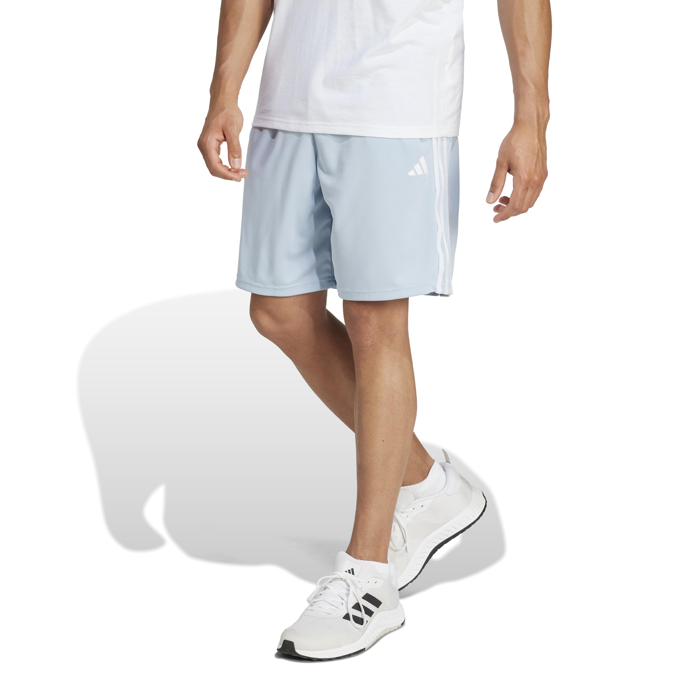 adidas Herren Train Essentials Piqué 3-Streifen Trainingsshorts Shorts, Wonder Blue/White, X-Klein