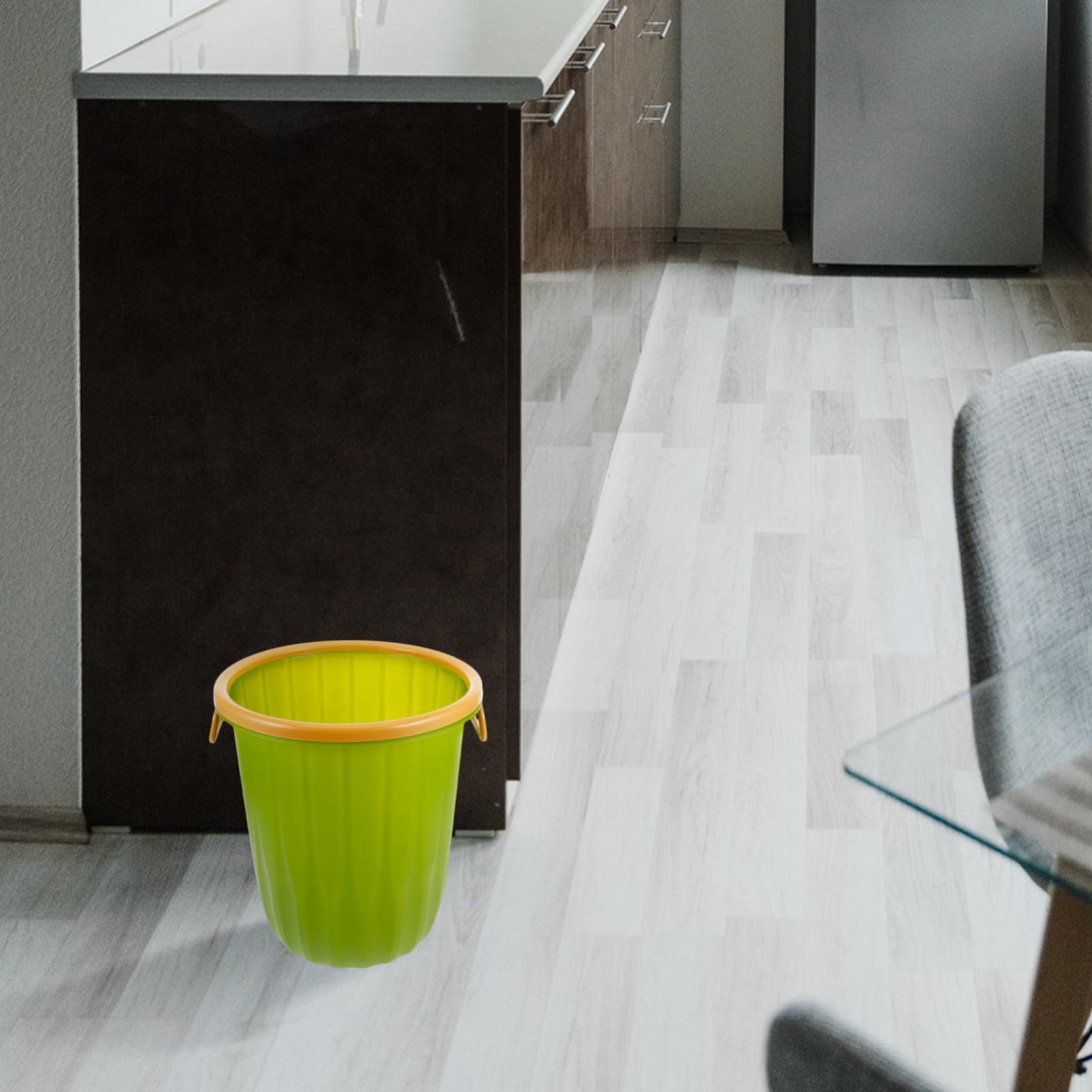 Vaguelly Poubelle de Salle de Bain Facile à Nettoyer Anneau de Compression en Plastique Grosse Capacité Design Simple et Moderne pour Salles de Bains et Salons