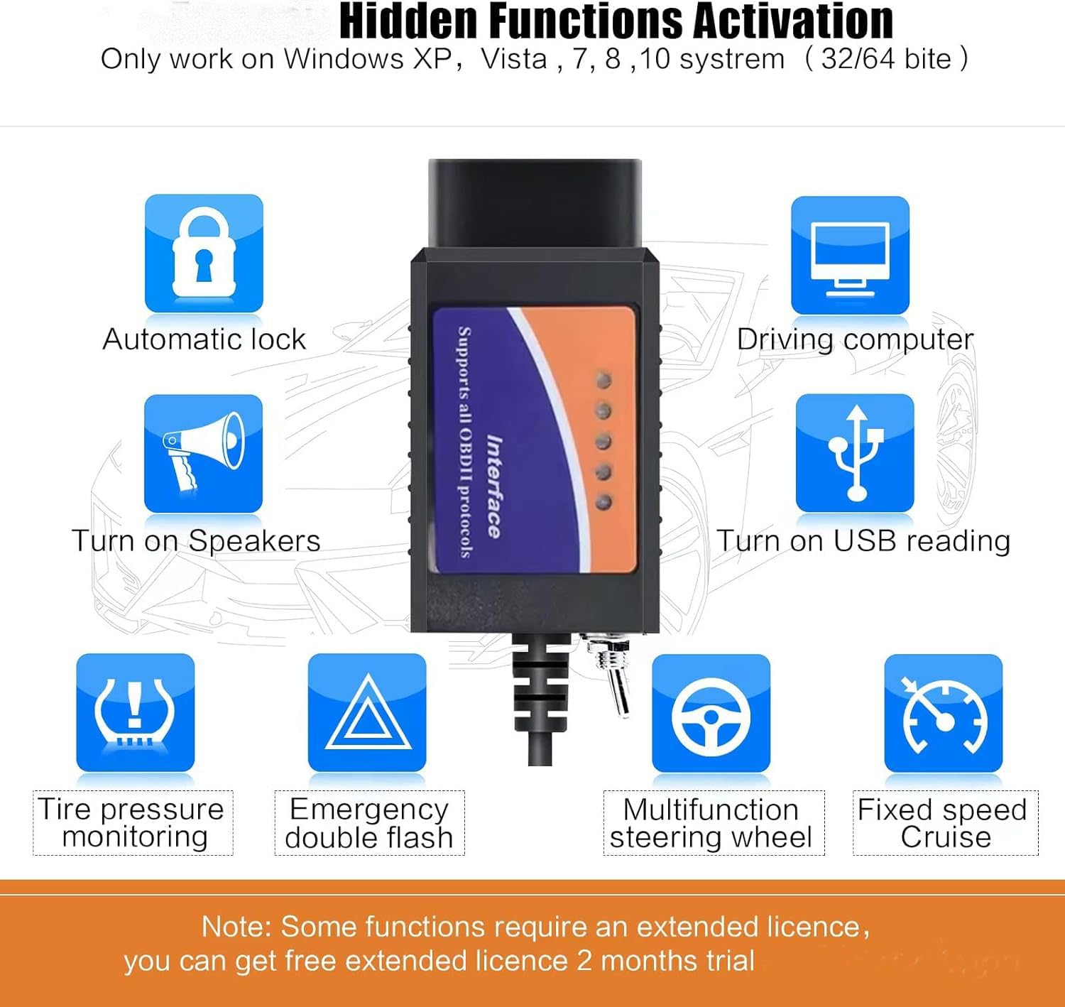 Elm 327 USB ELMCONFIG OBD2 MS HS OBDII OBD2 Switch Compatible Forscan PIC18F25K80 ftdi