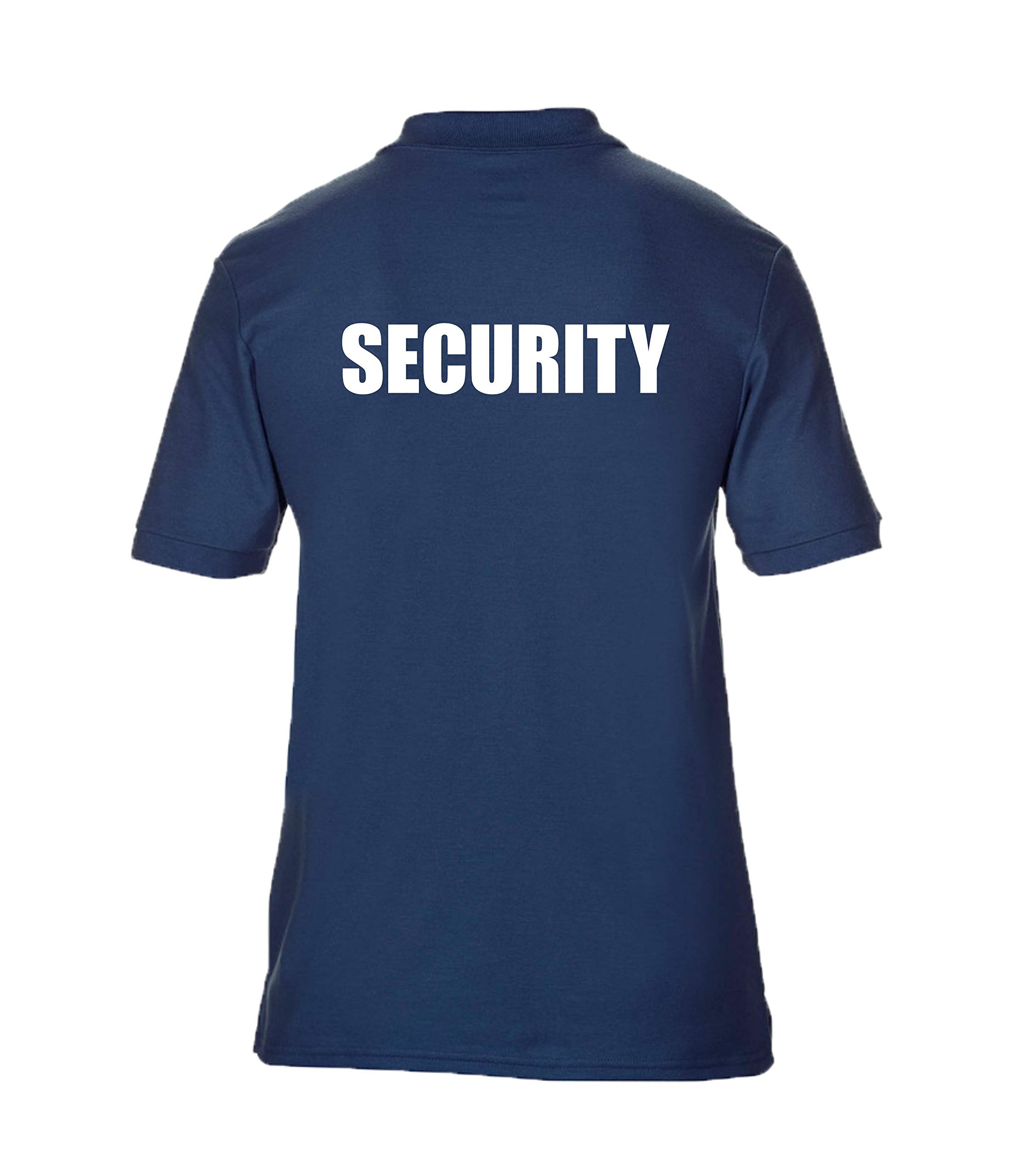 Brook Hi Vis Uk Unisex Navy Security Printed Polo Shirt, Security Officer, Security Guard Bouncer, Doorman, Events, Xxxlarge