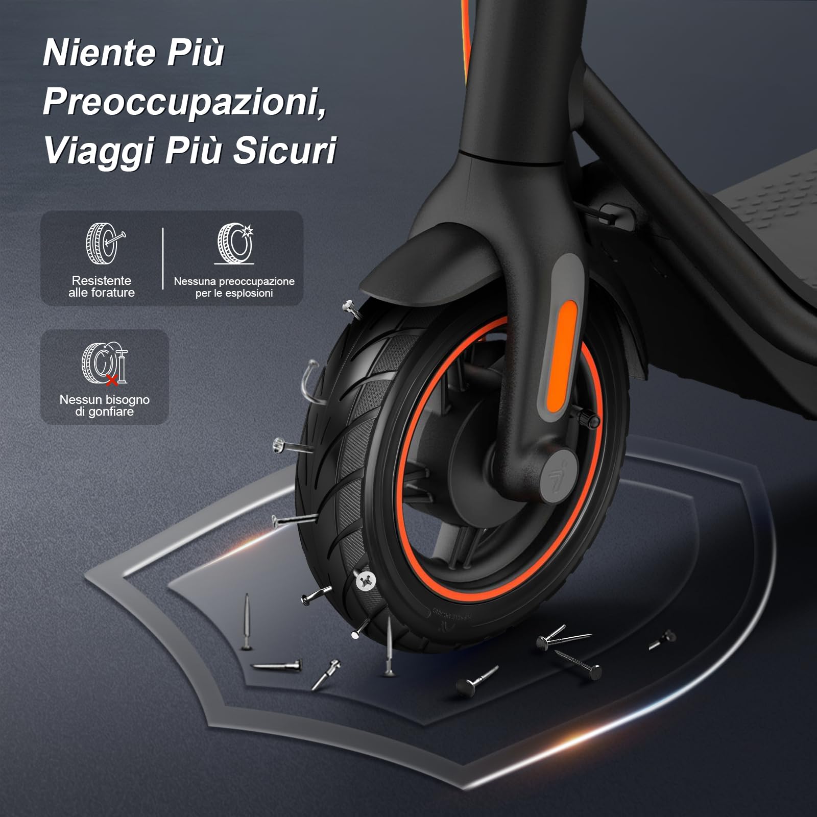 10 x 2,125 Pneumatico Solido per Segway Ninebot F20 F25 F30 F40 /Ninebot uifi Ruote Monopattino Electtrico10 Pollici Ruote di Ricambio Anteriori o Posteriori Antiscivolo Antiforatura (2 Pezzi)