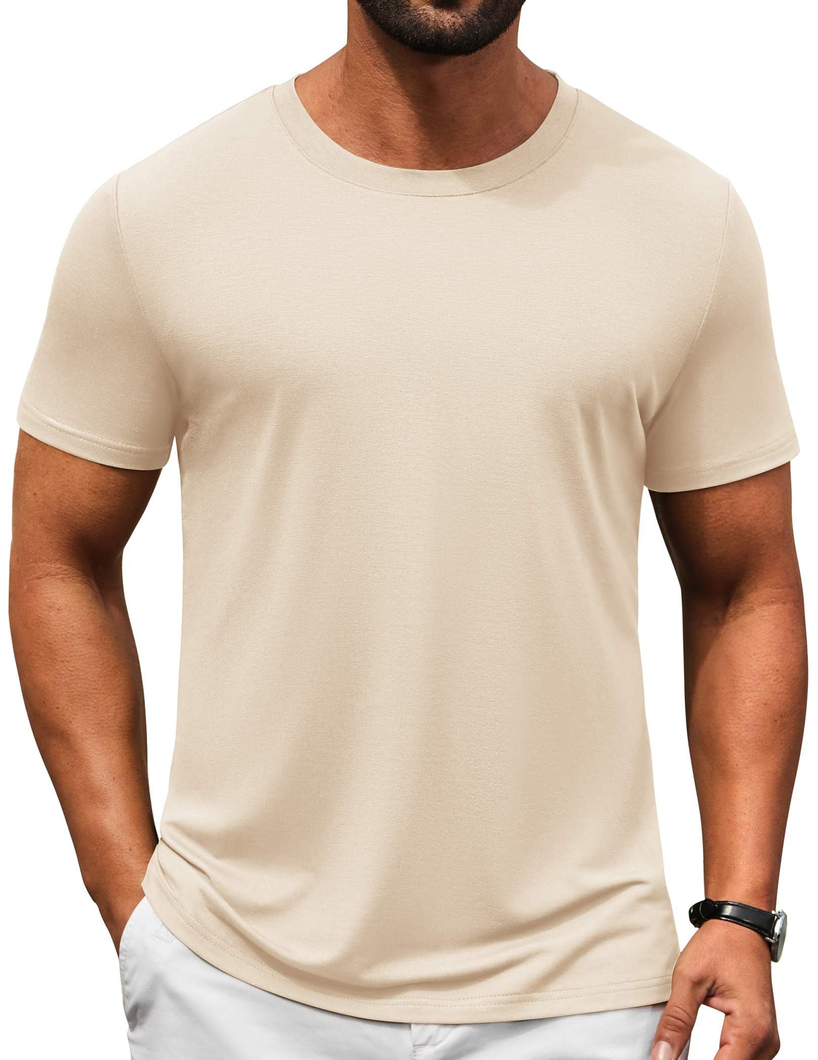 COOFANDY Mens T-Shirts Short Sleeve Crew Neck T Shirts Casual Classic Basic Tee Shirts