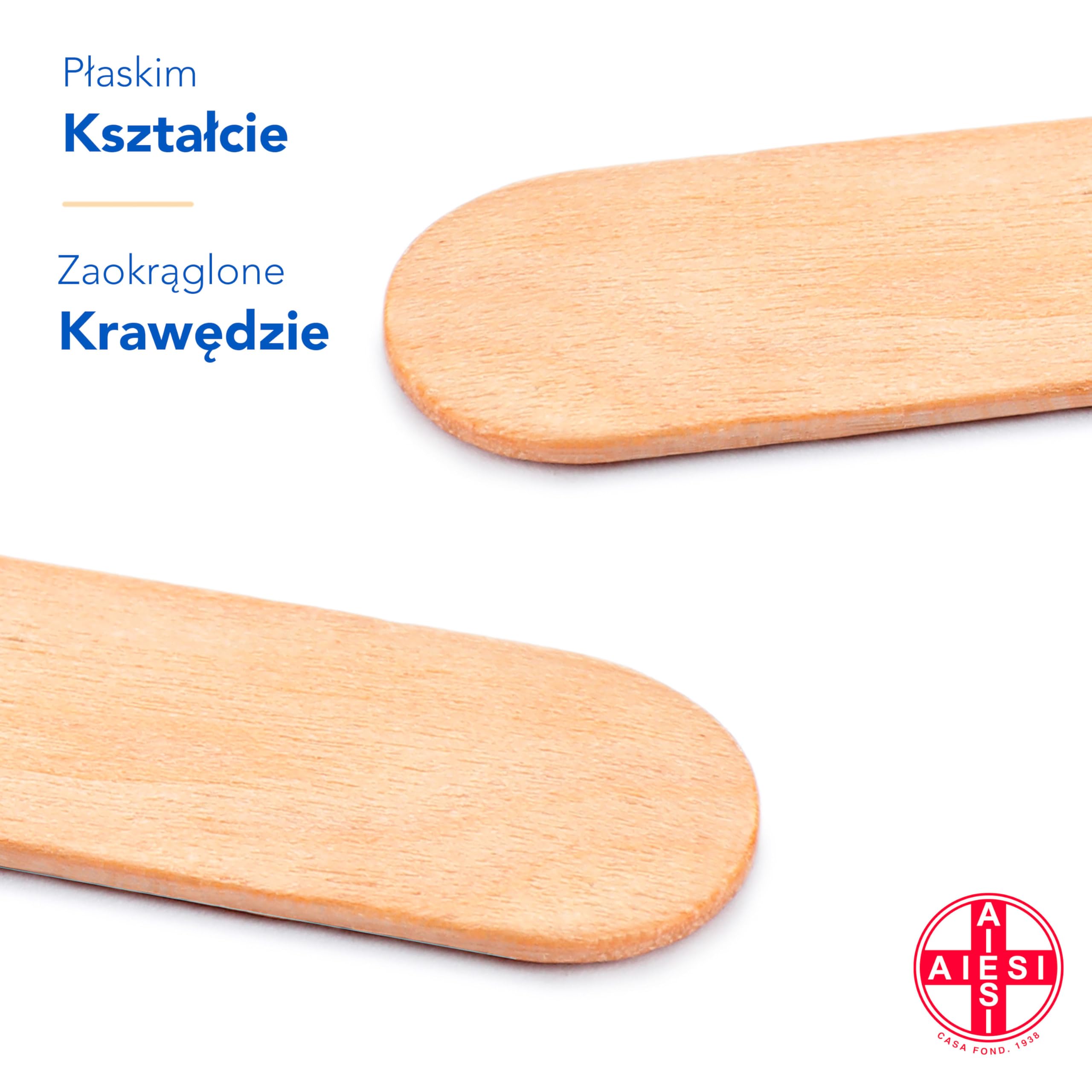AIESI® Jednorazowa drewniana szpatułka sterylna (100)