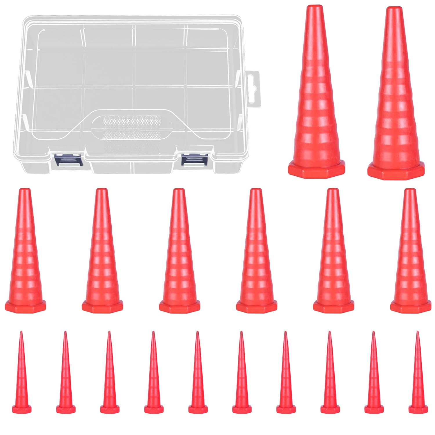 35PCS Hydraulic Plug Kit,Hydraulics Oil Service Plugs（Hole Size: 0.08-14.8 in） Hydraulic Hose Caps and Plugs,Rubber Stopper Conical,Oil-Resistant Rubber Hole Plug,20 Small,10 Medium and 5 Large