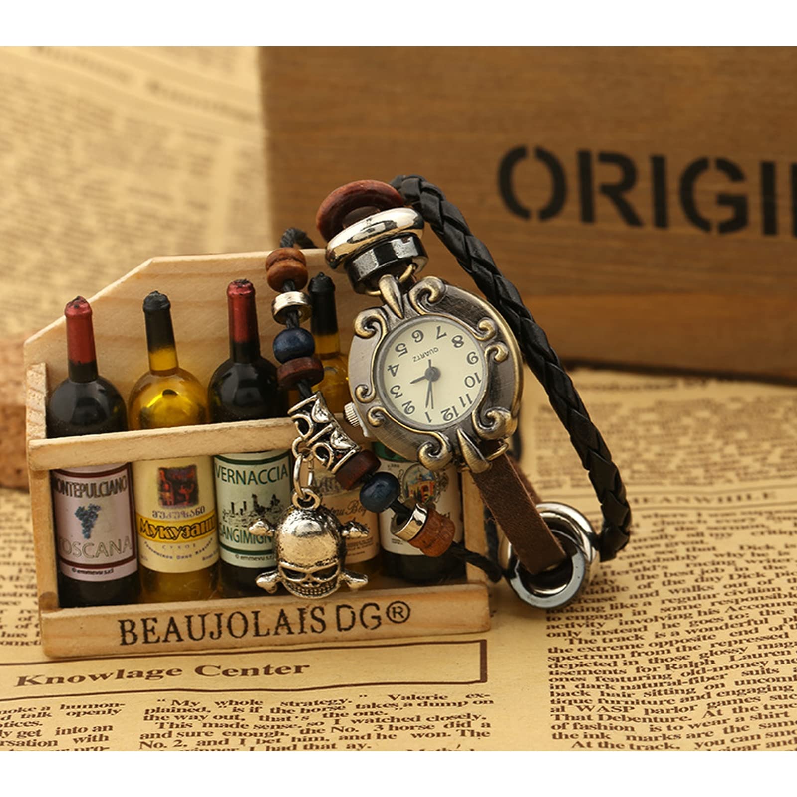 Orologio Da Polso Unisex In Pelle – Quadrante Analogico, Cinturino Marrone Fatto A Mano – Regalo Per Natale, Compleanno, San Valentino