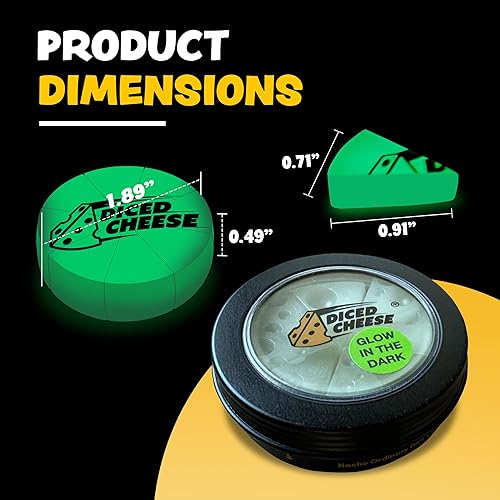 Miniatura 10 de Diced Cheese Juego - Juegos de fiesta fáciles para la familia - Juegos de dados para adultos, adolescentes y niños - 1-6 jugadores, 1 paquete