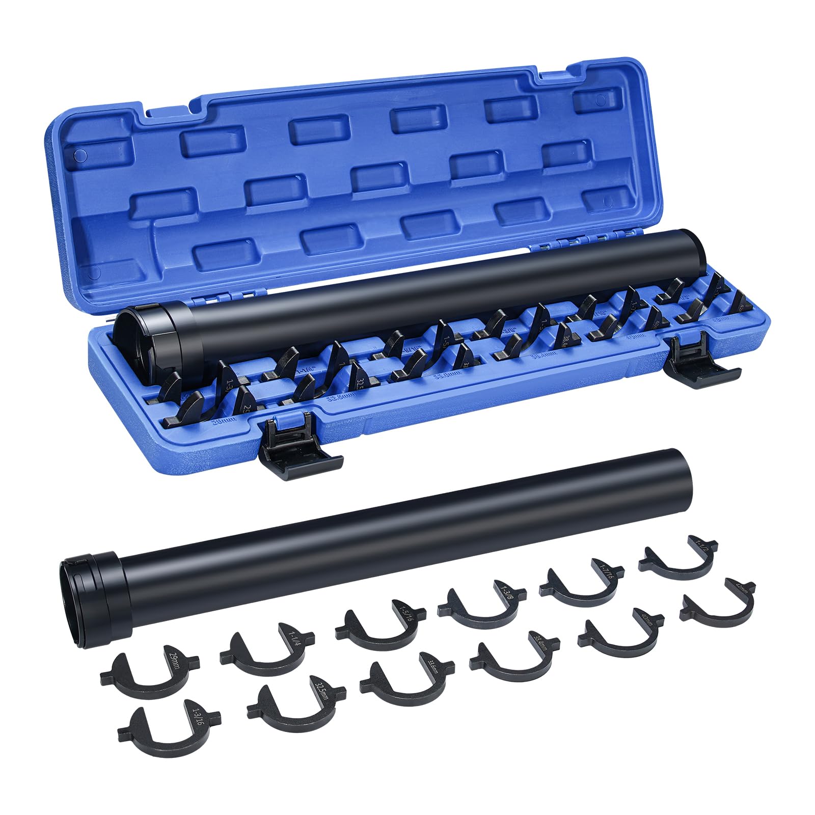 Inner Tie Rod Removal Tool Master Inner Tie Rod Tool Set with 12 Crowfoot Adapters 1/2 Inch Drive Tube for Tie Rod Removal and Installation