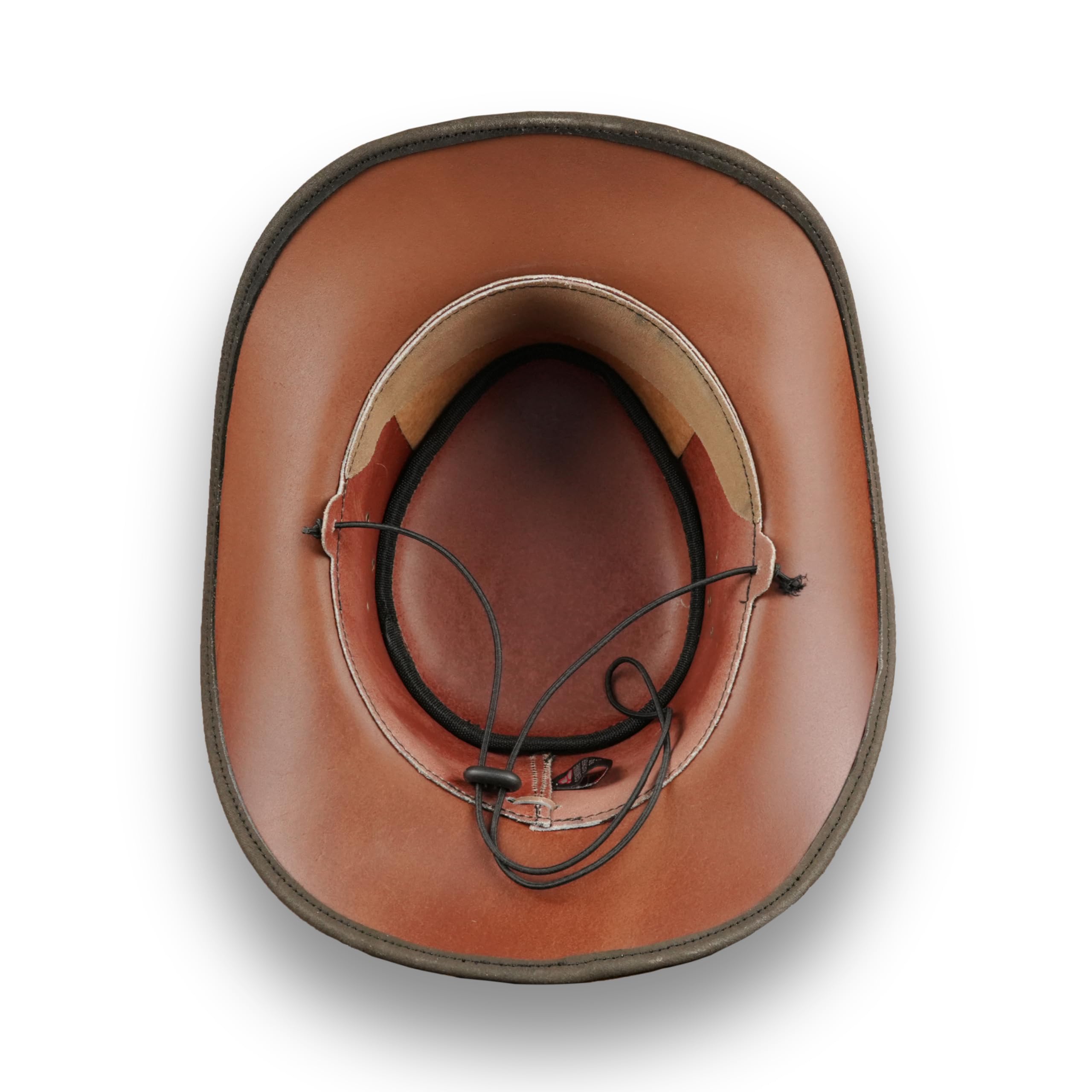 Leatherick Sombreros Vaqueros para Hombre - Sombreros Vaqueros Negros de ala Ancha Trenzada Estilo Western Vintage con barboquejo