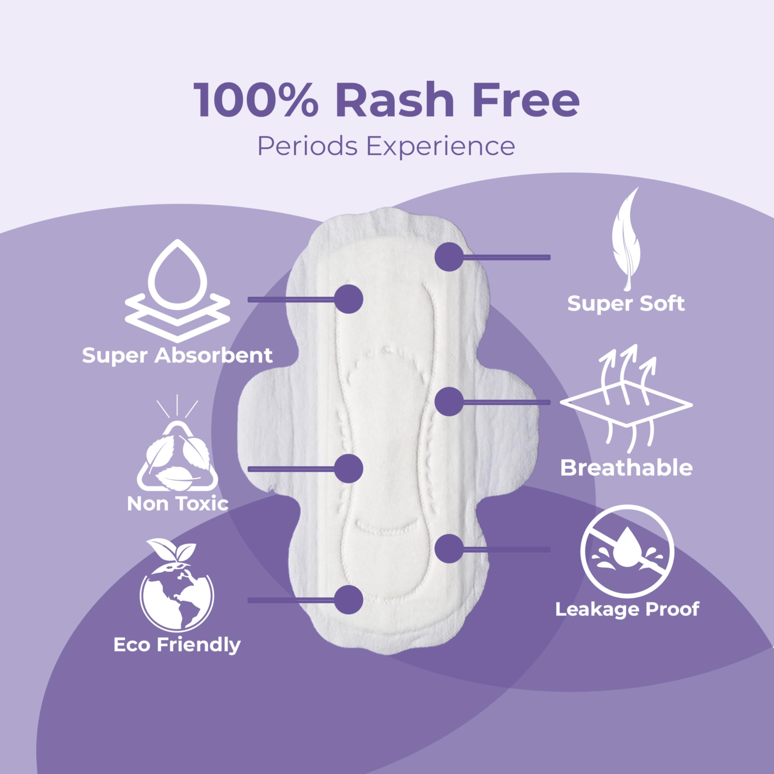 Saathi Plant-Based Bamboo Pads – No Fragrance | Hypoallergenic | Multi-Pack Sizes – Pack of 12 X 2 – 24 Pads (12 Reg + 12 XL) 1