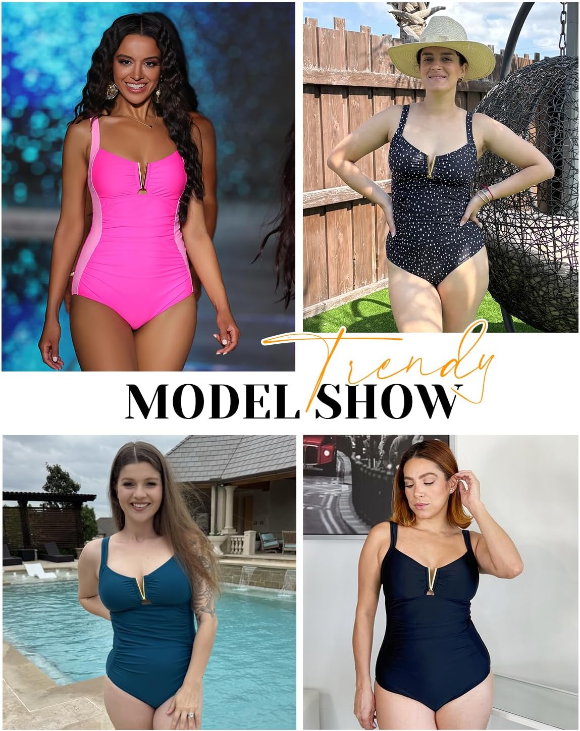 Tempt Me Women One Piece Swimsuits - Tummy Control Bathing Suits Ruched Slimming Swimwear V Wired Push Up Swim Suit 2025 - Image 6