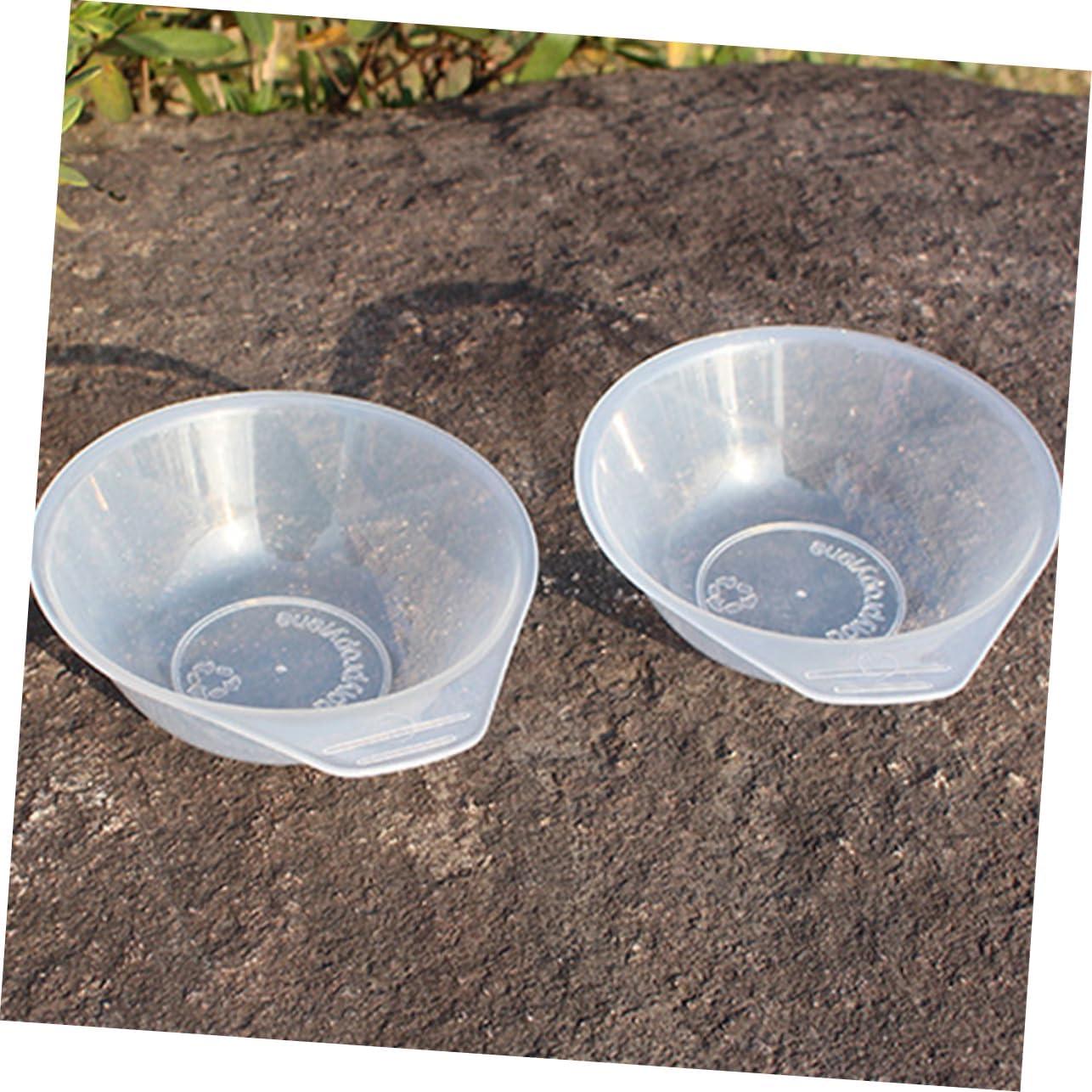 YARNOW 1set Portable Plastic Bowl and Spoon Camping Outdoor Serving Bowls and Soup Spoons Lightweight Reusable for Meals The Go and Outdoor Activities