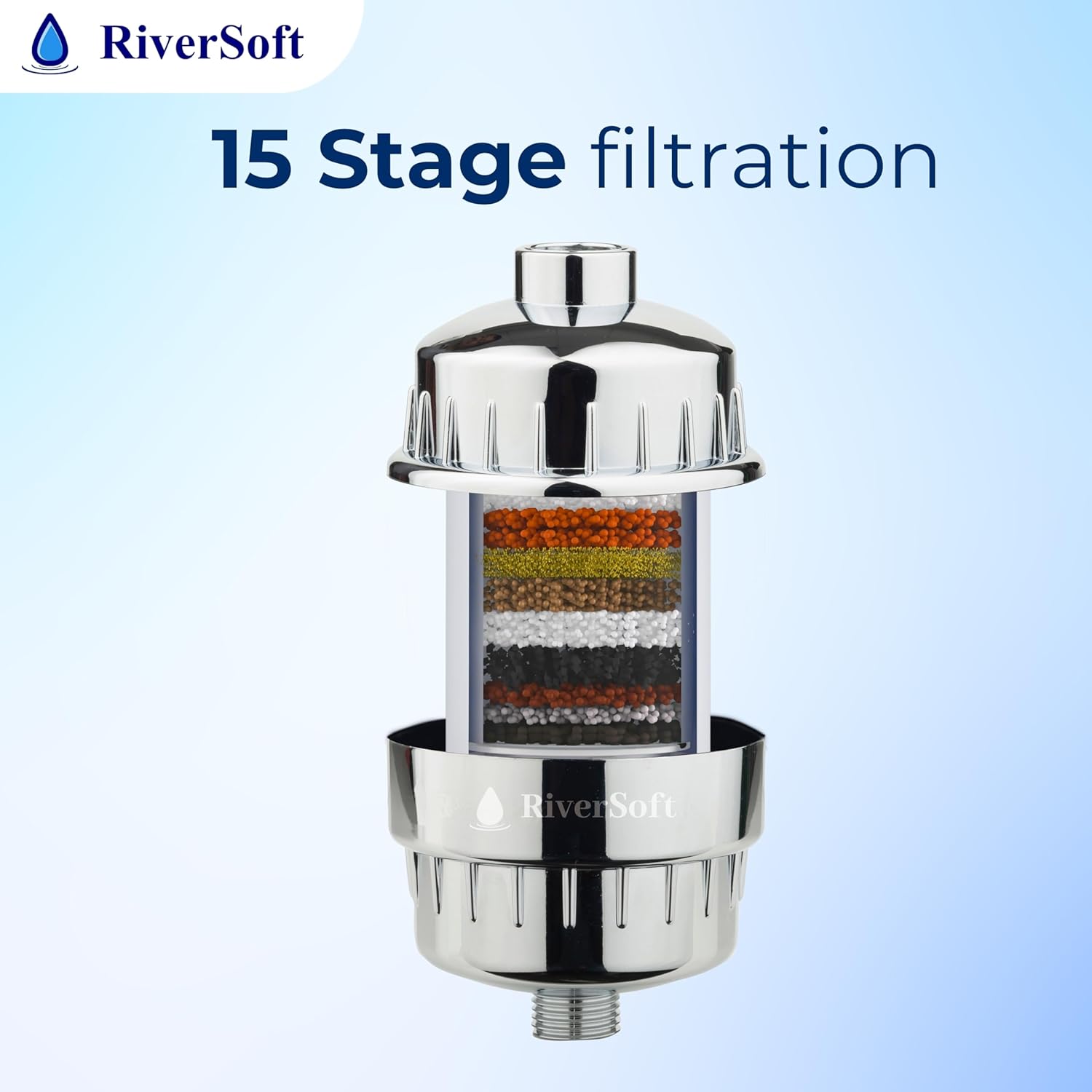 New Year Sale Riversoft Sf-15 Pro Tap Filter For Hard Water With 15 Stage ...