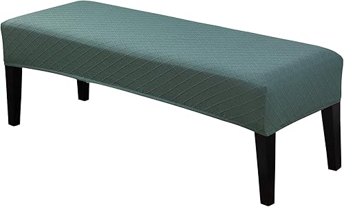 Fundas de banco de comedor de jacquard tapizado de elastano elástico, funda de banco de alta elasticidad, protectores de banco extraíbles y lavables