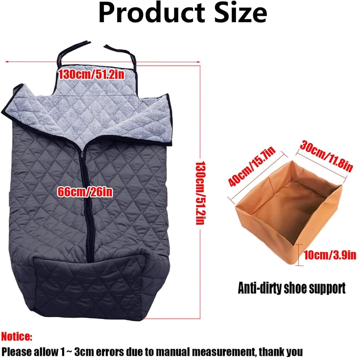 QUINZI Forro Polar Impermeable Cosy Silla De Ruedas - Funda De Forro Polar para Silla De Ruedas, Manta para Silla De Ruedas, Silla De Ruedas Saco De Pies