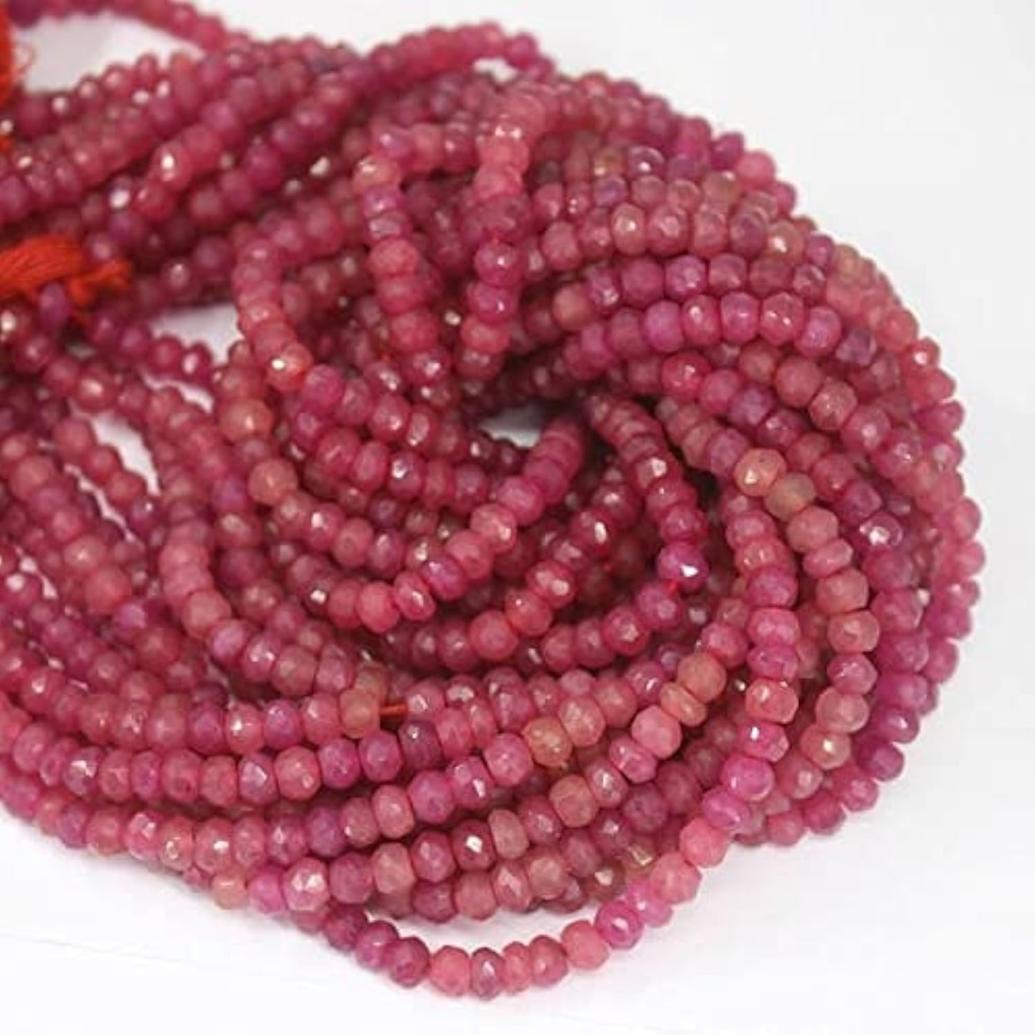 Perles de jade rose en fil de 13 pouces pour fabriquer un cadeau personnalisé