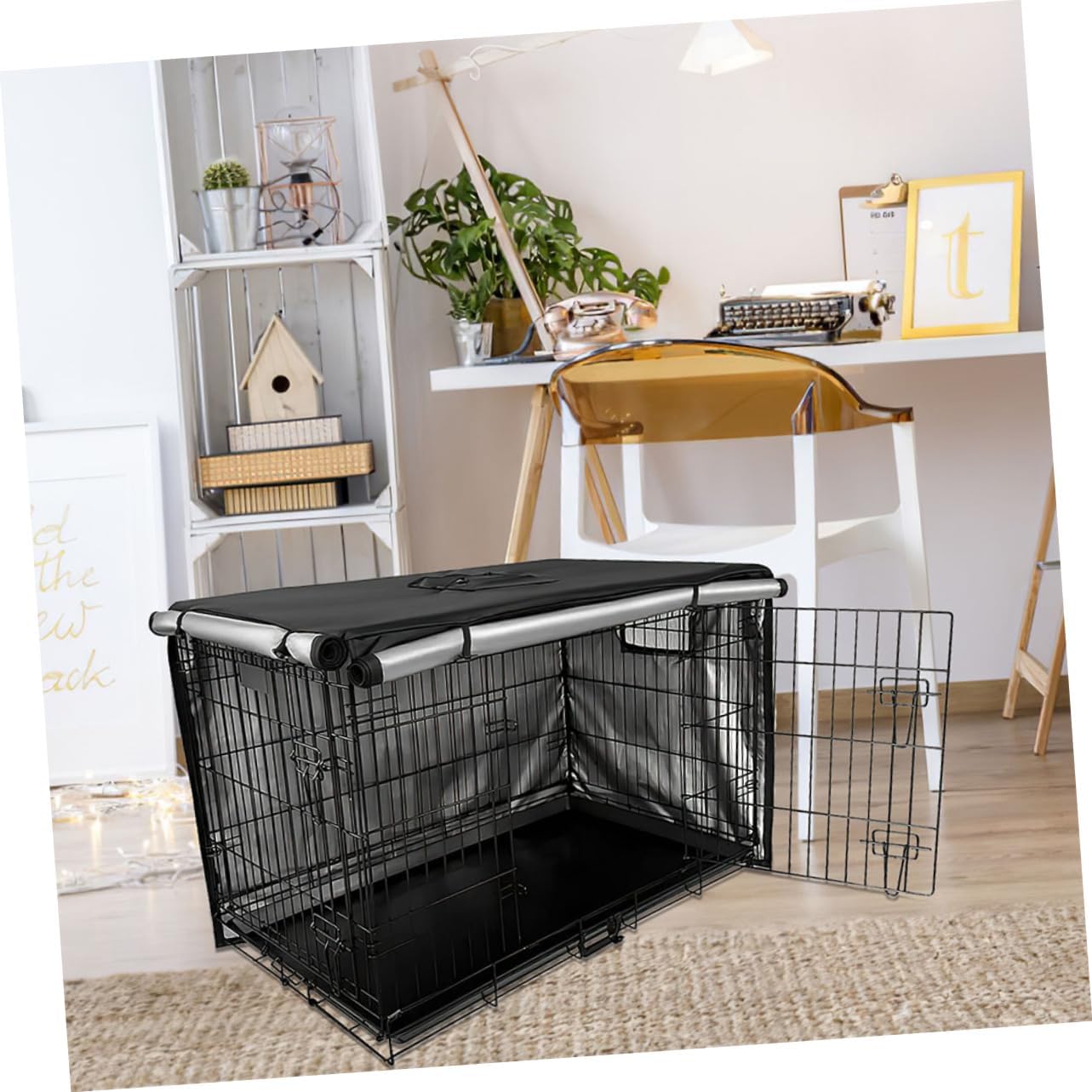 BESPORTBLE Dog Crate Cover Pet Supply Rainproof Privacy Dog Kennel Cover Lightweight Easy Storage