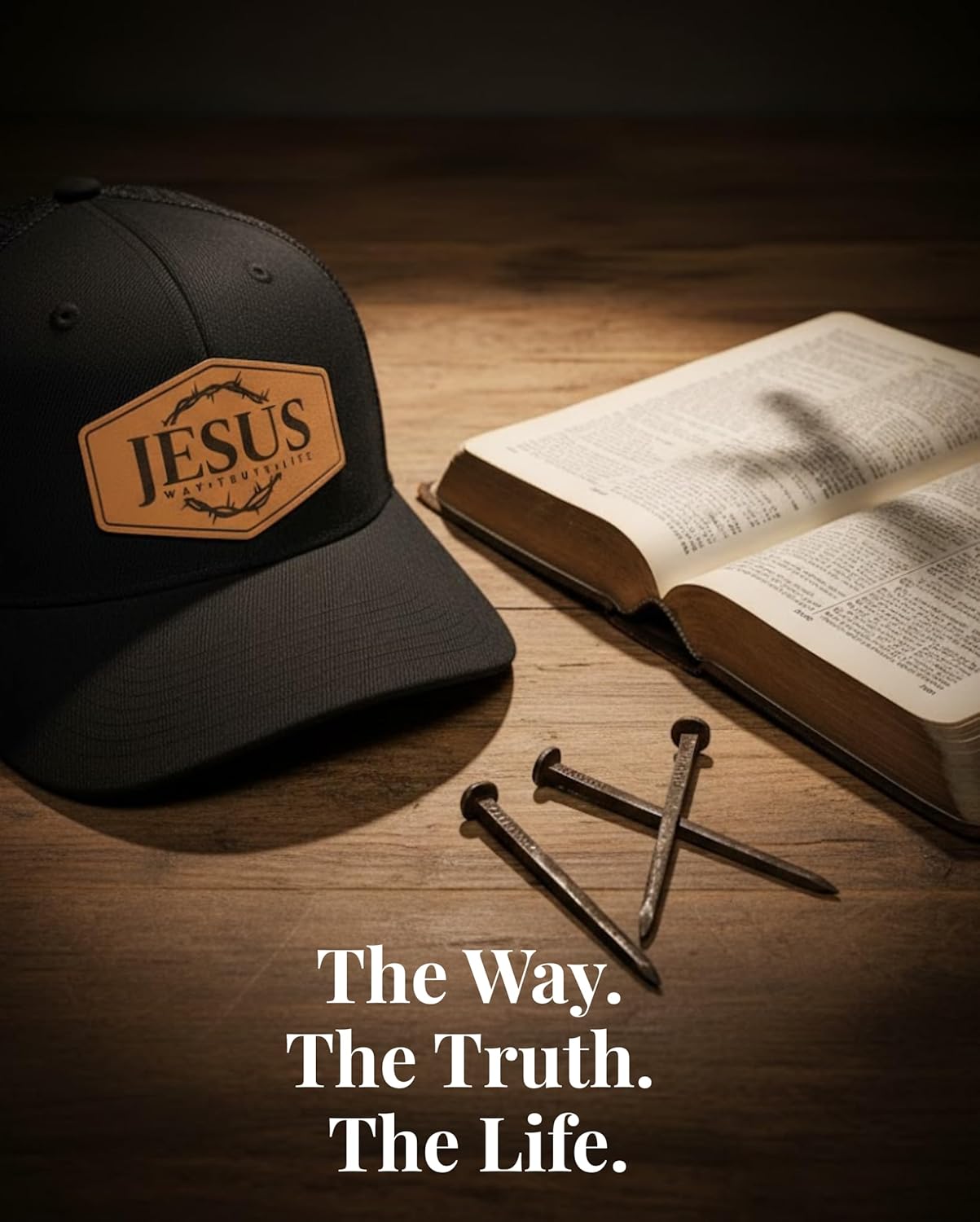 Leather Patch Truker Hat for Men & Women - Image 2