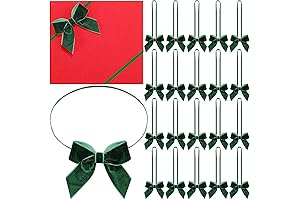 Festive Dark Green Christmas Bows for a Merry Ambiance