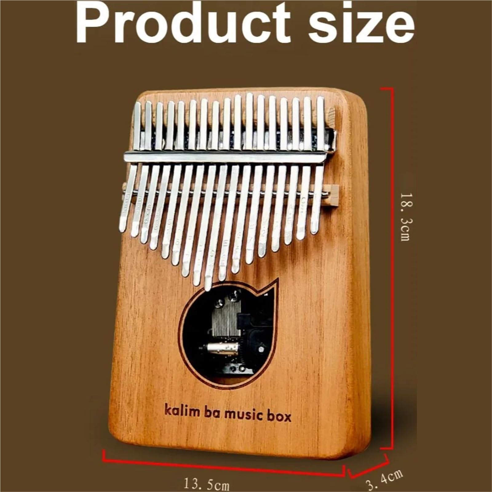 17 Tasti Possono Suonare Il Pianoforte Con Il Pollice Carillon In Legno Kalimba Tastiera Strumenti Musicali Pianoforte Professionale Mbira(Style 1)