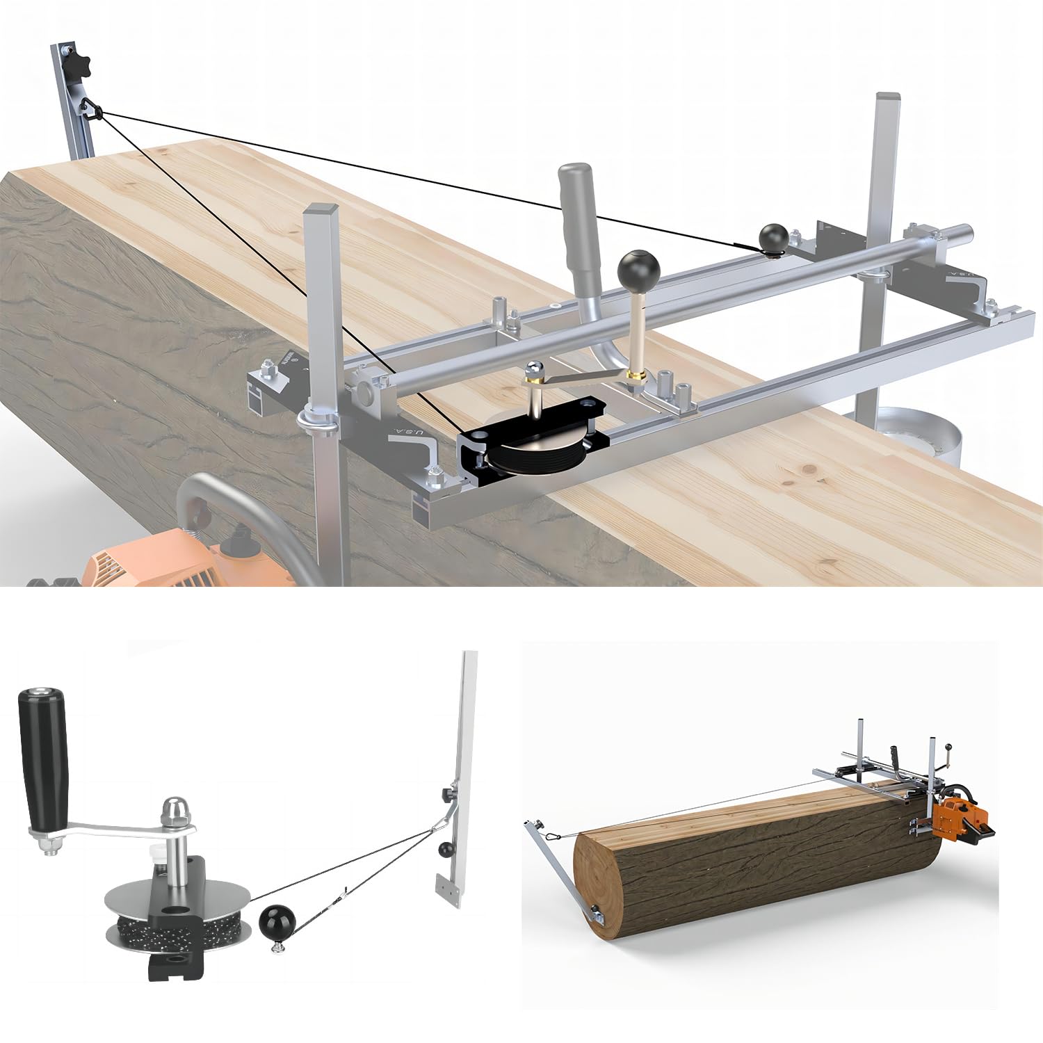 Przenośna ręczna tarcza z regulowanym prętem stabilizującym, wydajne akcesorium do piły łańcuchowej z wysięgnikiem dźwigni ramienia, Perfectly Balances The Sawmill, Making Operation Easier And
