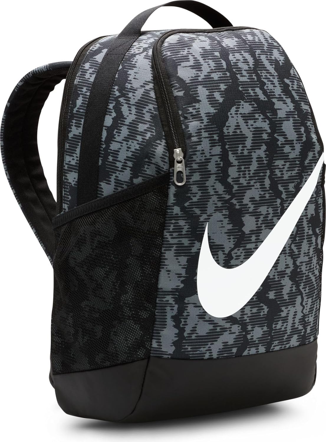 NIKE Unisex Kids Youth Brasilia Backpack - Cat Aop Fa24 Backpack (pack of 1), Black/Black/White, One Size, Young Athletes - Image 3