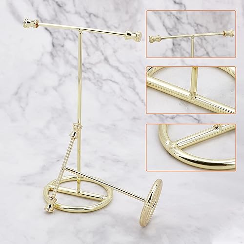 Miniatura 4 de FINGERINSPIRE Soporte de exhibición de aretes de metal dorado, 2 unidades, sin agujero, organizador de joyas colgante para joyería, accesorios de