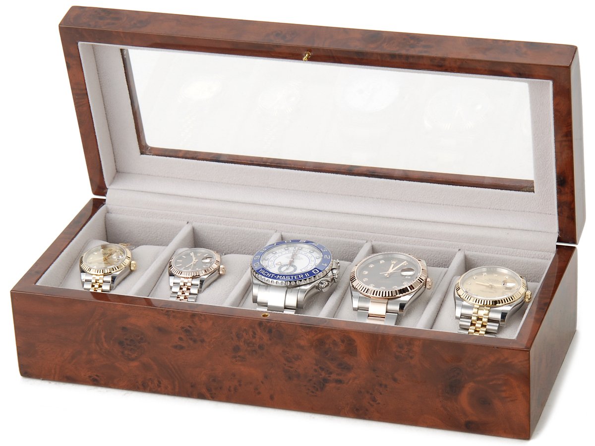 【新品・5営業日で発送】ベローナ 189962 木製時計収納ケース(5本用) 189962