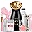 Colorfarm Facial Steamer Nano Ionic: Face Steamer Home Spa Kit Deep Cleaning Unclogs Pores Sinuses Inhaler with 8 Skin Care Tools - Relaxing Self Care Skincare Beauty Gifts for Women (Black Gold)