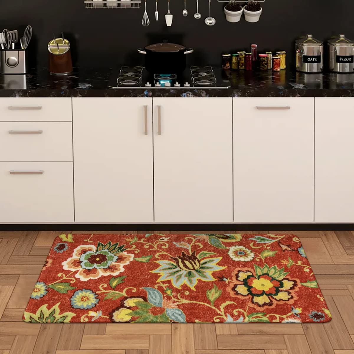 Amazon.com: Lahome Floral Red Carpet Runner Rug 2x4, Washable