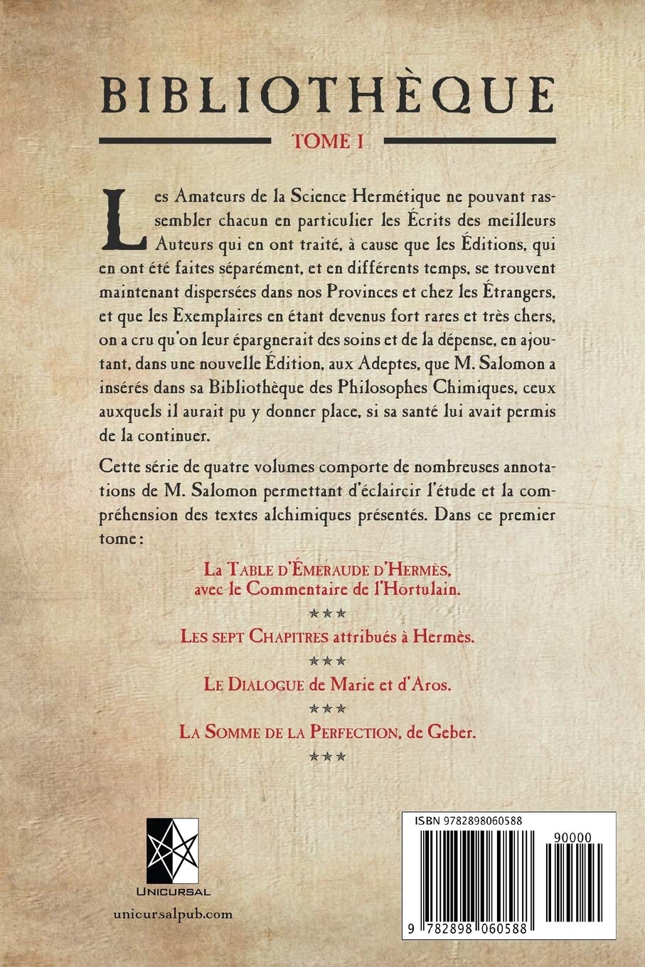 Bibliothèque des Philosophes Chimiques: Tome I (French Edition)