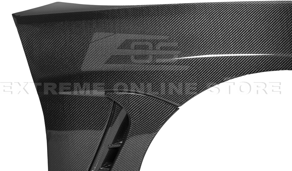 Replacement For 2022-Present Toyota GR86 & Subaru BRZ Models | JDM Factory Style Carbon Fiber Replacement Front Side Vented Fender Pair FENDER-920-BKCF