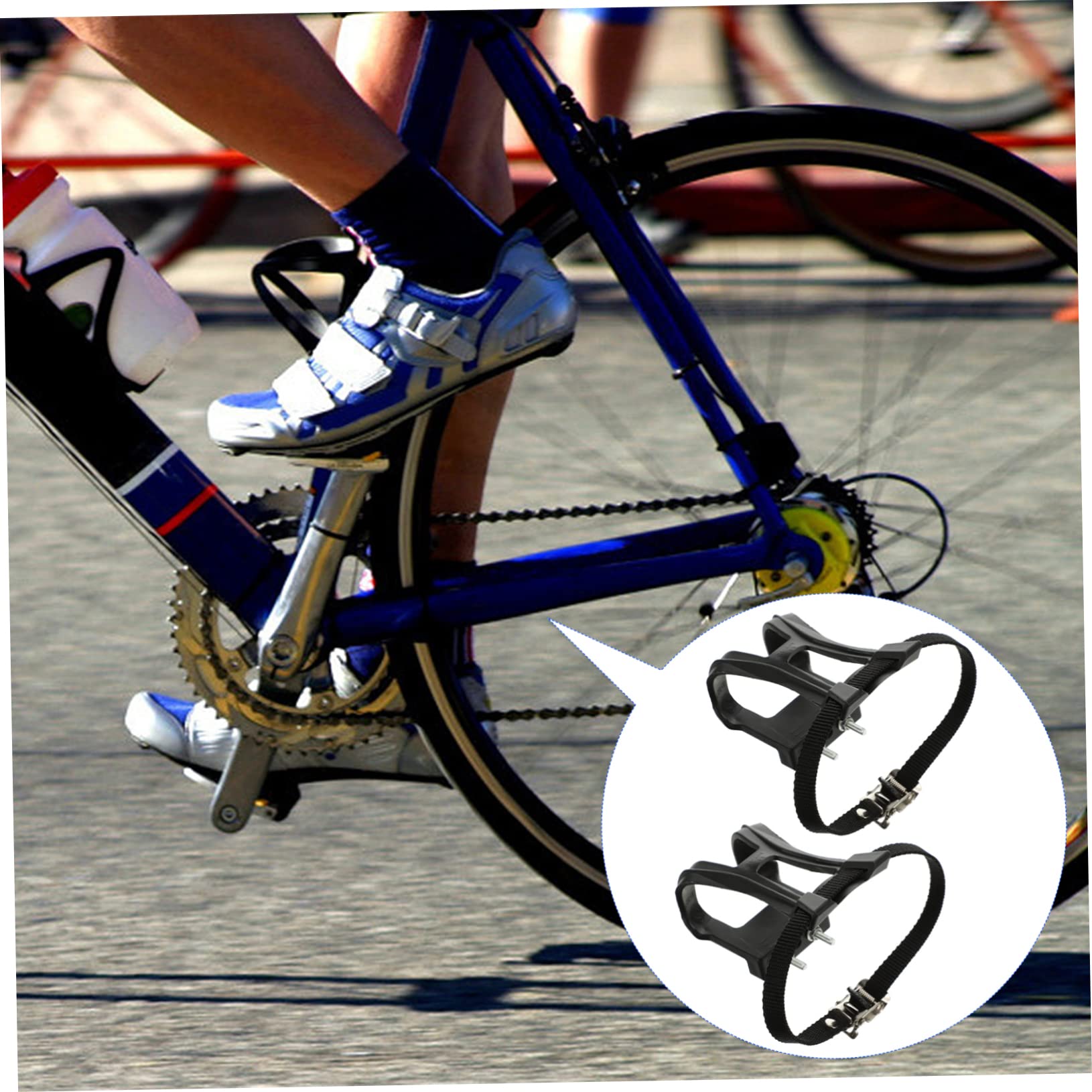 Rutschfeste Fahrrad Pedale Fahrrad Pedalriemen Mit Verstellbaren Zehenclips - Rutschfeste Schuhhalterung Für Rennrad Mountainbike Rutschfeste Fahrrad Pedale Fahrrad Pedalriemen Mit Verstellbaren Zehenclips - Rutschfeste Schuhhalterung Für Rennrad Mountainbike
