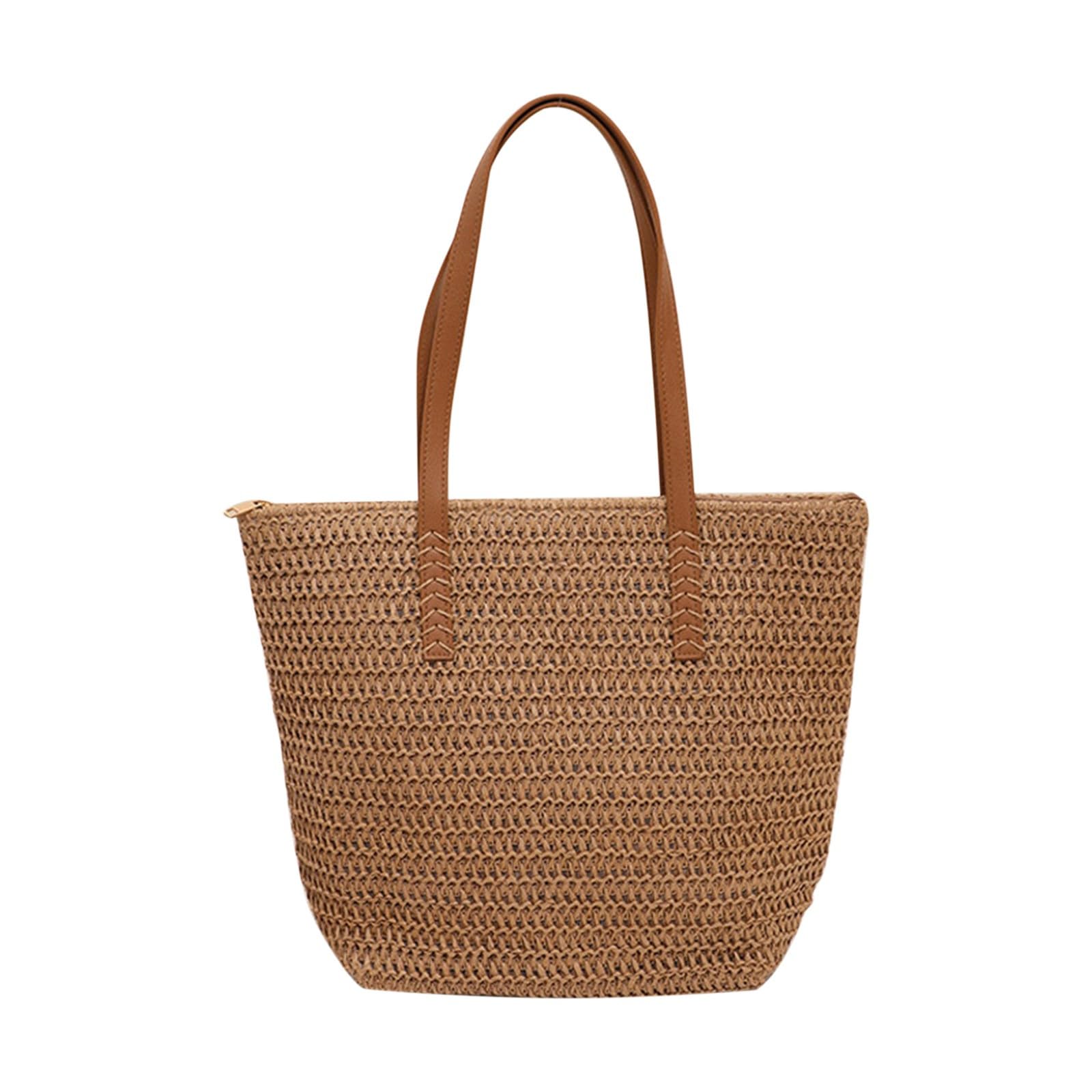 Generic Bolsos de arpillera mujeres tejidas Tote playa grande tejido hecho a mano bolso de hombro bolso de las señoras bolsos baratos