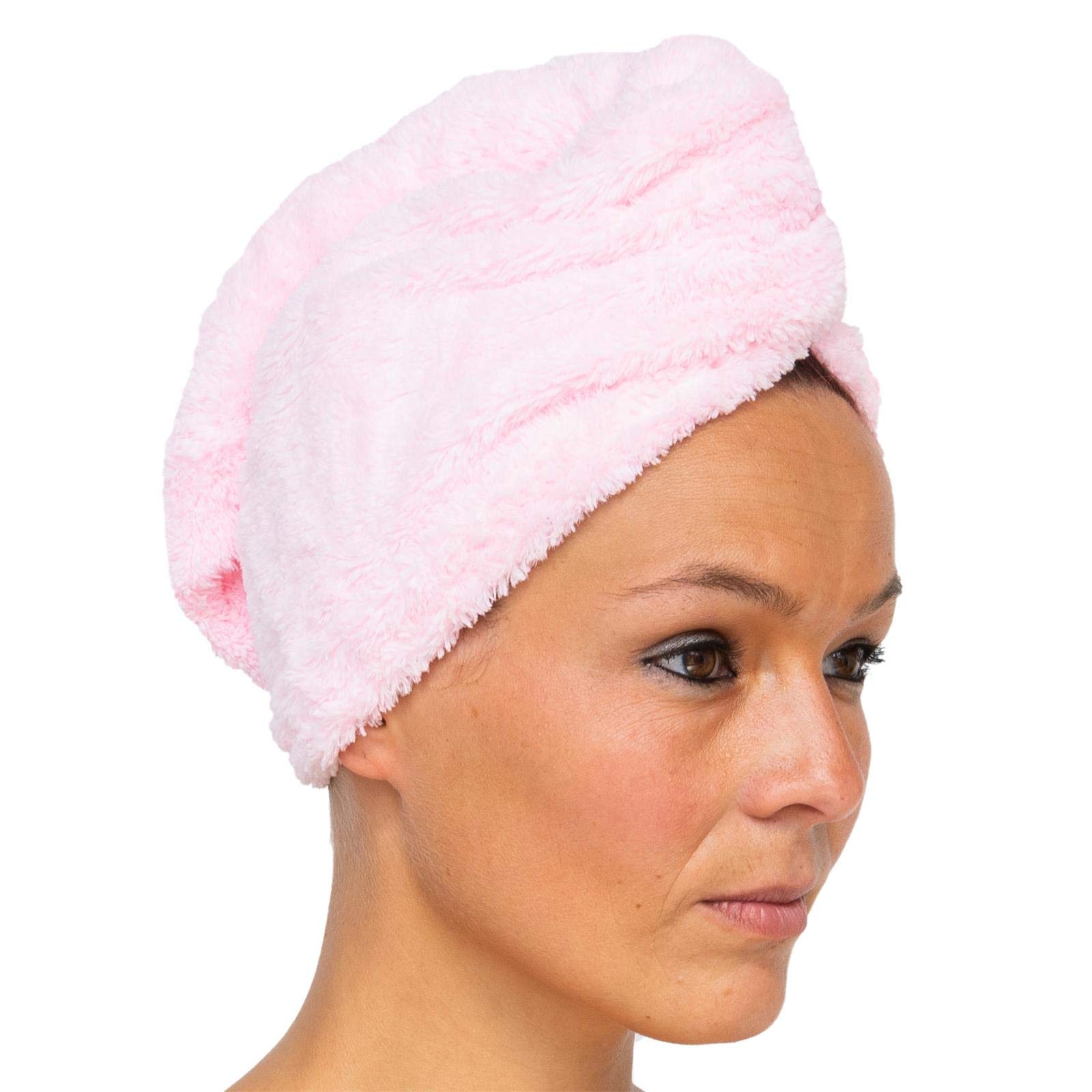 2 Serviettes Turban En Microfibre Cosey - Extra Douces, Séchage Rapide (brun Clair) - 10