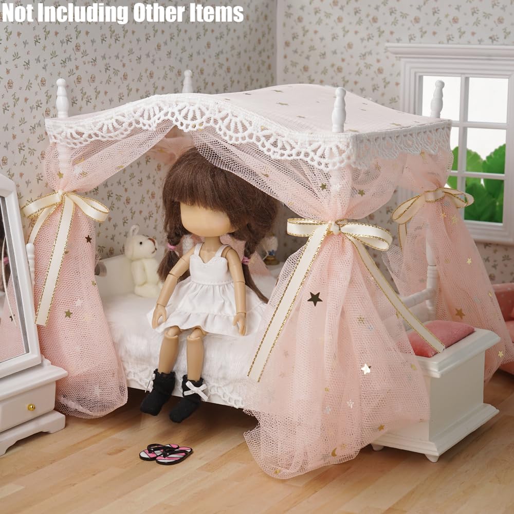 Amazon.co.jp: Odoria ドールハウス プリンセス ベッド ミニチュア: 1