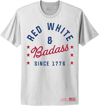 Grunt Style Red, White & Badass Boyfriend Fit Women's T-Shirt