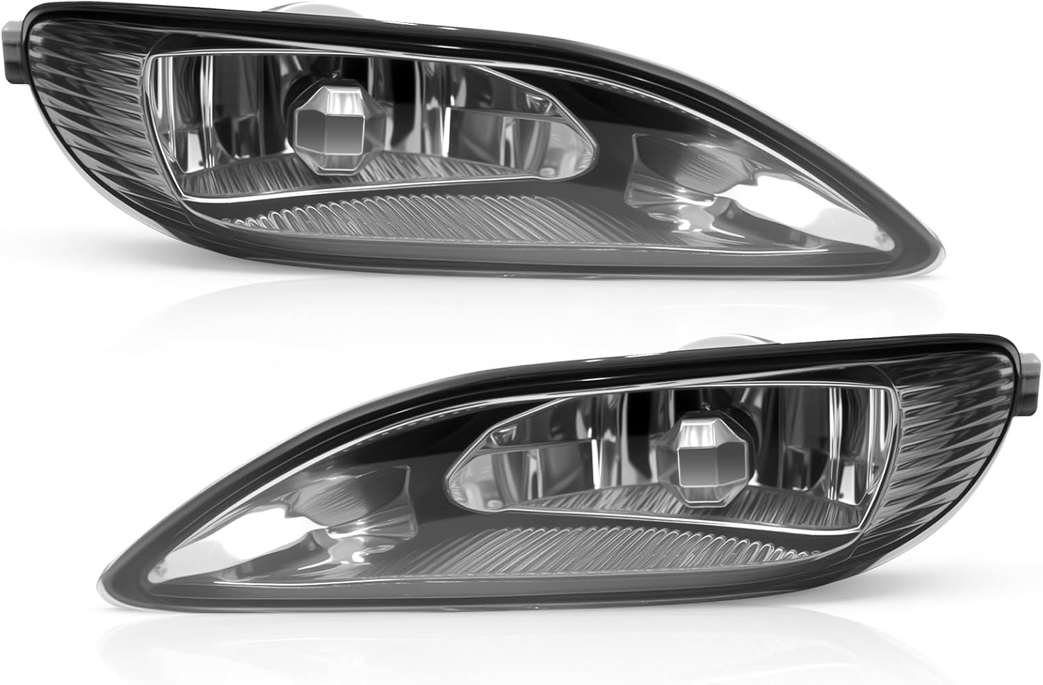SINYATO Fog Lights Compatible with Toyota Camry 2002-2004/ Corolla 2005-2008/ Solara 2002-2003 Front Bumper Fog Lamp Assembly Replacement Clear Lens with 9006 12V 55W Bulbs